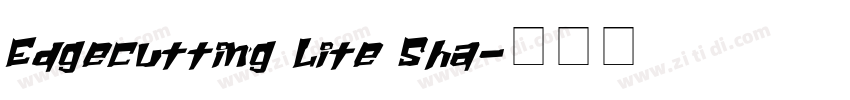 Edgecutting Lite Sha字体转换